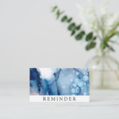 *~* Salon & Spa Blauw Chic Abstract Artistiek Afsprakenkaartje (Staand voorkant)