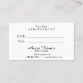 *~* Salon & Spa Blauw Chic Abstract Artistiek Afsprakenkaartje (Achterkant)