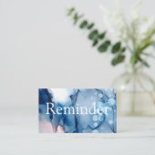 *~* Salon & Spa Blue Chic Abstract Artistic Afsprakenkaartje (Staand voorkant)