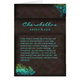 Salon Spa Brochure Turquoise Blue Green