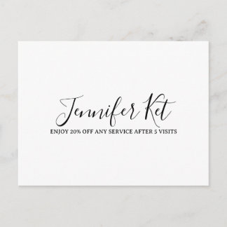 Salon spa business discount offer website visits a briefkaart