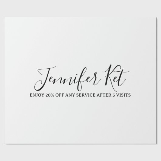 Salon spa business discount offer website visits a cadeaupapier (Vlak)