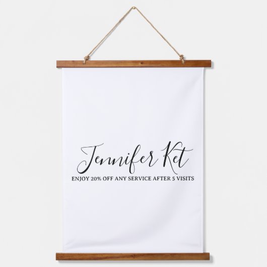 Salon spa business discount offer website visits a hangend wandkleed (Voorkant)