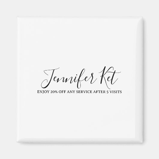 Salon spa business discount offer website visits a magneet (Voorkant)