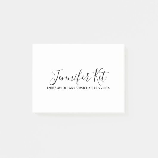 Salon spa business discount offer website visits a post-it® notes (Voorkant)