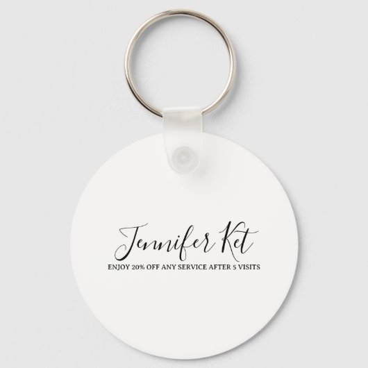 Salon spa business discount offer website visits a sleutelhanger (Voorkant)