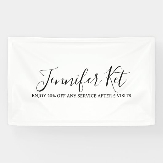 Salon spa business discount offer website visits a spandoek (Horizontaal)