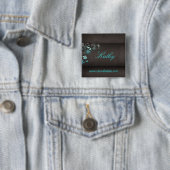 Salon Spa Butterfly Name Tag Button Brooch (In situ)