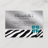 Salon Spa Cadeaukaart Valentijns Silver Blue Kortingskaartje (Achterkant)