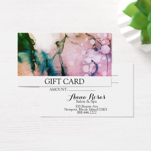 *~* Salon & Spa Event Feminine Chic Artistic Visitekaartje (Bureau)