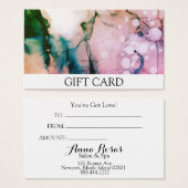 *~* Salon & Spa Event Feminine Chic Artistic Visitekaartje (Voorkant /achterkant)