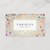 Salon Spa Faux Gold Foil Circles Appointcard Afsprakenkaartje (Voorkant)