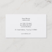 Salon & Spa Festive White Bokeh Silver Geometric Visitekaartje (Achterkant)