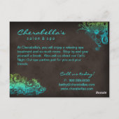 Salon Spa Floral Briefkaart Brochure (Achterkant)