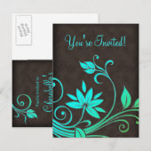 Salon Spa Floral Briefkaart Invitation BGB (Voorkant / Achterkant)