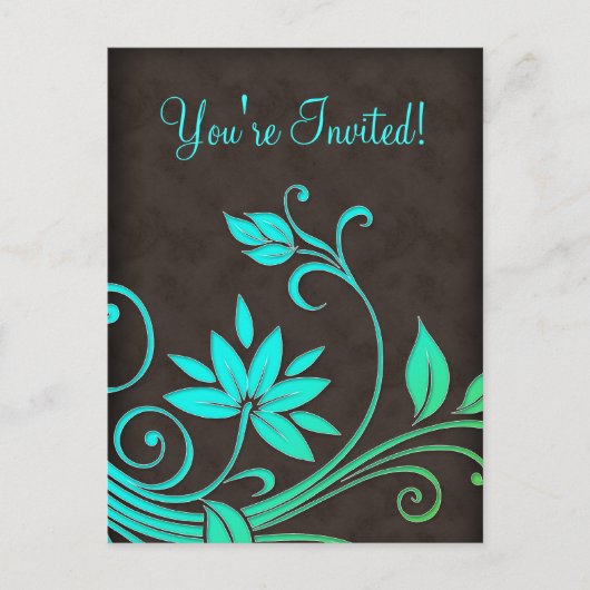 Salon Spa Floral Briefkaart Invitation BGB (Voorkant)