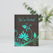 Salon Spa Floral Briefkaart Invitation BGB (Staand voorkant)