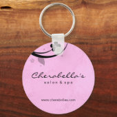 Salon Spa Floral Sleutelhanger Gift waterige roze (Voorkant)