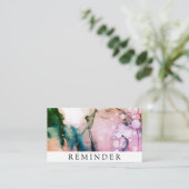 *~* Salon & Spa Fuschia Chic Abstract Artistic Afsprakenkaartje (Staand voorkant)