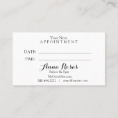 *~* Salon & Spa Fuschia Chic Abstract Artistic Afsprakenkaartje (Achterkant)