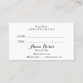 *~* Salon & Spa Fuschia Chic Abstract Artistic Afsprakenkaartje (Achterkant)