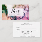 *~* Salon & Spa Fuschia Chic Abstract Artistic Afsprakenkaartje (Voorkant / Achterkant)