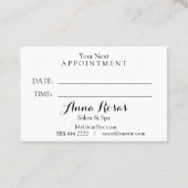 ** Salon & Spa Fuschia Chic Abstract Artistiek Afsprakenkaartje (Achterkant)