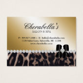 Salon Spa Gift Kaart Valentijn Leopard Gold Black (Achterkant)