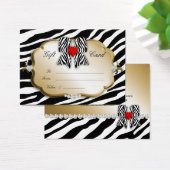 Salon Spa Gift Kaart Valentijn Zebra Gold Black 2 (Bureau)