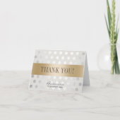 Salon Spa Gold en Silver Stippen Business Hartelij Bedankkaart (Voorkant)