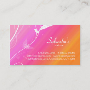 Salon Spa het blad roze sinaasappel van het Visitekaartje