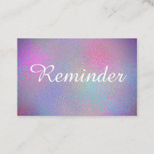 *~* Salon & Spa Iridescent Foil Rainbow Paars Afsprakenkaartje