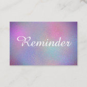 ** Salon & Spa Iridescent Folie Rainbow Paarse Afsprakenkaartje (Voorkant)
