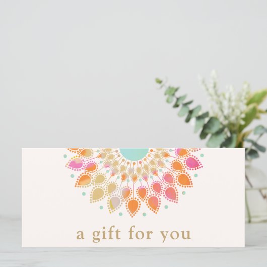 Salon Spa Lotus Floral Cadeaubon (Staand voorkant)