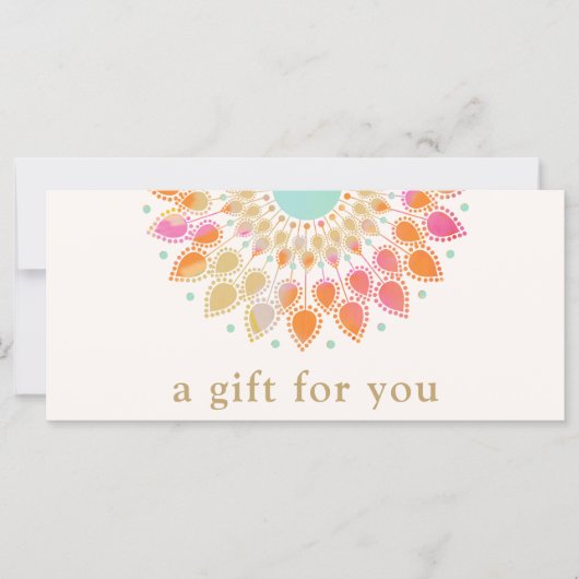 Salon Spa Lotus Floral Cadeaubon (Voorkant)