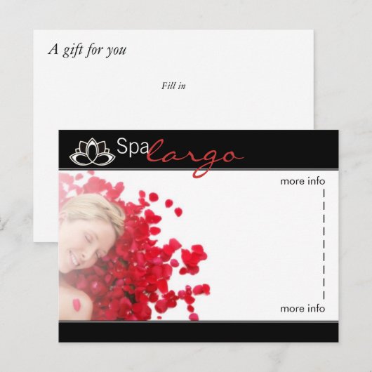 Salon Spa Massage - Blank Briefkaart (Voorkant / Achterkant)
