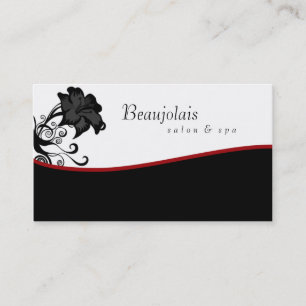 Salon Spa Massage Therapy Visitekaartje Red