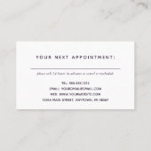 Salon Spa Modern Blauw Paarse Abstract Afsprakenkaartje (Achterkant)