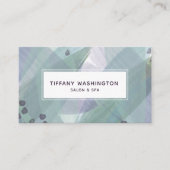 Salon Spa Modern Blauw Paarse Abstract Afsprakenkaartje (Voorkant)