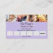 Salon/Spa/Nails Loyaliteit Kaart Sjabloon Visitekaartje (Achterkant)