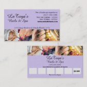 Salon/Spa/Nails Loyaliteit Kaart Sjabloon Visitekaartje (Voorkant / Achterkant)