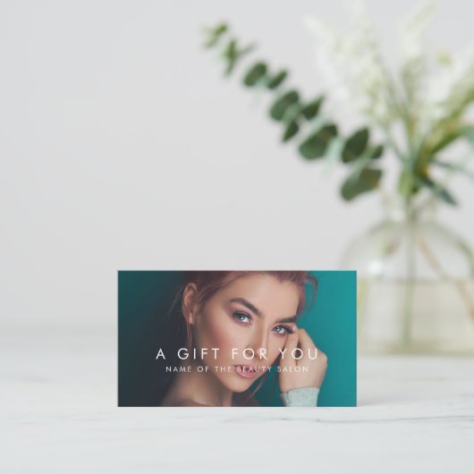 Salon Spa of Minimalistische Moderne Cadeaukaart   Aanbevelingskaartje (Staand voorkant)