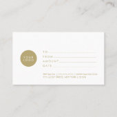 Salon Spa of Minimalistische Moderne Cadeaukaart   Aanbevelingskaartje (Achterkant)