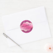Salon Spa Sticker Roze Zwart Wit Luipaard (Envelop)