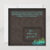 Salon Spa Uitnodiging - Briefkaart Turq blauw groe (Achterkant)