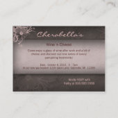 Salon spa Uitnodiging roze bruin Briefkaart (Achterkant)