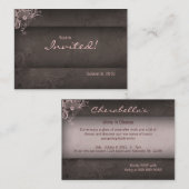 Salon spa Uitnodiging roze bruin Briefkaart (Voorkant / Achterkant)