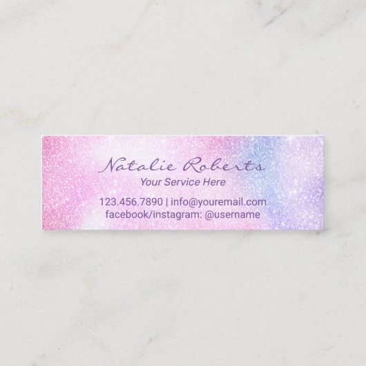 Salon Spa Unicorn Ombre Glitter 6 Punch Loyalty (Achterkant)