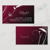 Salon Spa Visitekaartje blad zwart (Voorkant / Achterkant)