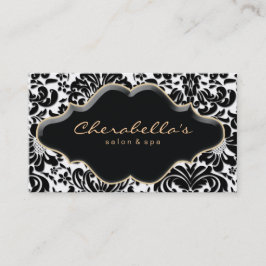 Salon Spa Visitekaartje Bronze Gold Damask